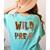 Wild About Pre-K Teacher Student First Day Of Kindergarten Women's Comfort Colors T-Shirt Back Print Chalky Mint