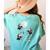 Xmas Tree Santa Riding Boston Terrier Christmas Women's Comfort Colors T-Shirt Back Print Chalky Mint