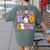 1st Grade Boo Crew Spooky First Grade Halloween Teacher Women's Comfort Colors T-Shirt Back Print Moss
