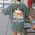 3rd Grade Boo Crew Third Grade Halloween Costume Teacher Kid Women's Comfort Colors T-Shirt Back Print Moss