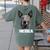 4th July Blue Heeler Dog Merica Patriotic USA Flag Cute Women's Comfort Colors T-Shirt Back Print Moss