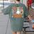 5th Grade Boo Crew Halloween Teachers Students Women's Comfort Colors T-Shirt Back Print Moss