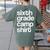 6th Sixth Grade Camp Counselor Camper Teacher Chaperone Women's Comfort Colors T-Shirt Back Print Moss