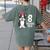 8 Years Old Birthday Boston Terrier Dog Lover 8th Party Kid Women's Comfort Colors T-Shirt Back Print Moss