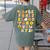 Alphabet Turkey Thanksgiving Costume Preschool Teacher Men Women Women's Comfort Colors T-Shirt Back Print Moss