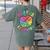 Apple Retro Play Is Learning Kindergarten Teacher Daycare Women's Comfort Colors T-Shirt Back Print Moss
