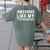 Awesome Like My 7th Grader Seventh Grade Teacher Women's Comfort Colors T-Shirt Back Print Moss