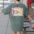Back To School Pre-K Preppy Teacher Girl Women's Comfort Colors T-Shirt Back Print Moss