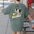 Ballaholic Boston Terrier Dog Chasing Bostie Ball Women's Comfort Colors T-Shirt Back Print Moss