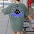 Blue Bobcats School Spirit Coquette Bow Mascot Teacher Women's Comfort Colors T-Shirt Back Print Moss