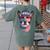 Boston Terrier 4th Of July US Merica Bostie Dog Patriotic For Men Women Kids Women's Comfort Colors T-Shirt Back Print Moss