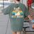 Boston Terrier Boston-Bulldog Women's Comfort Colors T-Shirt Back Print Moss