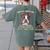 Boston Terrier Brindle Dog Professional Human Trainer Women's Comfort Colors T-Shirt Back Print Moss