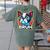 Boston Terrier Bruh Dog Lover Women's Comfort Colors T-Shirt Back Print Moss