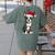 Boston Terrier Christmas Santa Hat Tree Lights Pajama Women's Comfort Colors T-Shirt Back Print Moss