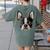 Boston Terrier Cute Puppy Face Dog Lover Pet Owner Women's Comfort Colors T-Shirt Back Print Moss
