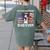 Boston Terrier Dad American Flag 4th Of July Dog Fathers Day Women's Comfort Colors T-Shirt Back Print Moss
