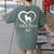 Boston Terrier Dad Cute Boston Terrier Silhouette Heart Women's Comfort Colors T-Shirt Back Print Moss