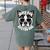 Boston Terrier Dad Father’s Day Dog Dad Men’s Women's Comfort Colors T-Shirt Back Print Moss