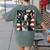 Boston Terrier Dog American Flag 4th Of July Patriotic Puppy Women's Comfort Colors T-Shirt Back Print Moss