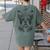 Boston Terrier Dog Bostie Nature Memorial Idea Men Women Women's Comfort Colors T-Shirt Back Print Moss