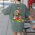 Boston Terrier Dog Christmas Tree Lights Xmas Pajama For Men Women Kids Women's Comfort Colors T-Shirt Back Print Moss