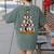 Boston Terrier Dog Christmas Tree Santa Hat Xmas Pajama Men Women Kids Women's Comfort Colors T-Shirt Back Print Moss