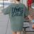 Boston Terrier Dog Dad Women's Comfort Colors T-Shirt Back Print Moss
