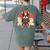 Boston Terrier Dog Japanese Style Samurai Dogs Women's Comfort Colors T-Shirt Back Print Moss