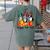 Boston Terrier Dog Lover Fall Ya'Ll Halloween Costume Men Women Women's Comfort Colors T-Shirt Back Print Moss