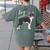 Boston Terrier Dog Mom Woman Women Women's Comfort Colors T-Shirt Back Print Moss