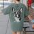 Boston Terrier Dog Motif Pet Illustration Boston Terrier For Men Women Kids Women's Comfort Colors T-Shirt Back Print Moss
