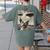 Boston Terrier Dog UFO Alien Extraterrestrial Selfie Women's Comfort Colors T-Shirt Back Print Moss