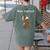 Boston Terrier Who Farted Women's Comfort Colors T-Shirt Back Print Moss