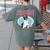 Boston Terrier Grandma Bostie Dog Owner Boston Terrier Men Women Women's Comfort Colors T-Shirt Back Print Moss
