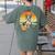 Boston Terrier Guitar Retro Women's Comfort Colors T-Shirt Back Print Moss