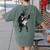 Boston Terrier Guitar Women's Comfort Colors T-Shirt Back Print Moss