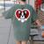 Boston Terrier Heart Cute Puppy Lover Or Dog Owner Women's Comfort Colors T-Shirt Back Print Moss