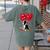 Boston Terrier Lover Heart Shape Boston Terrier Valentine Women's Comfort Colors T-Shirt Back Print Moss