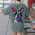 Boston Terrier Lovers Pop Art Boston Terrier Women's Comfort Colors T-Shirt Back Print Moss