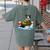 Boston Terrier Merry Christmas Tree Lights Dog X-Mas Dogs Women's Comfort Colors T-Shirt Back Print Moss
