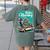Boston Terrier Merry Christmas Tree Truck Dog X-Mas Women's Comfort Colors T-Shirt Back Print Moss