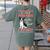 Boston Terrier Mom American Gentleman Dog Lover Mother's Day Women's Comfort Colors T-Shirt Back Print Moss