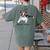 Boston Terrier Mom Bandana Boston Terrier Dog Women's Comfort Colors T-Shirt Back Print Moss