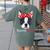 Boston Terrier Mom Bostie Women Girls Women's Comfort Colors T-Shirt Back Print Moss