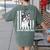 Boston Terrier Papa Cool Dog Lover USA American Flag Men Women Women's Comfort Colors T-Shirt Back Print Moss
