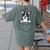 Boston Terrier In The Pocket Cute Pocket Boston Terrier Women's Comfort Colors T-Shirt Back Print Moss