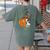 Boston Terrier Pumpkin Jack O Lantern Halloween Women's Comfort Colors T-Shirt Back Print Moss
