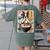 Boston Terrier Ramen Noodles Japanese Art Retro Ocean Waves Women's Comfort Colors T-Shirt Back Print Moss