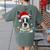 Boston Terrier Santa Christmas Tree Lights Xmas Boys Men Dog Women's Comfort Colors T-Shirt Back Print Moss
